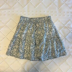 Paper Crane Floral Blue Skirt